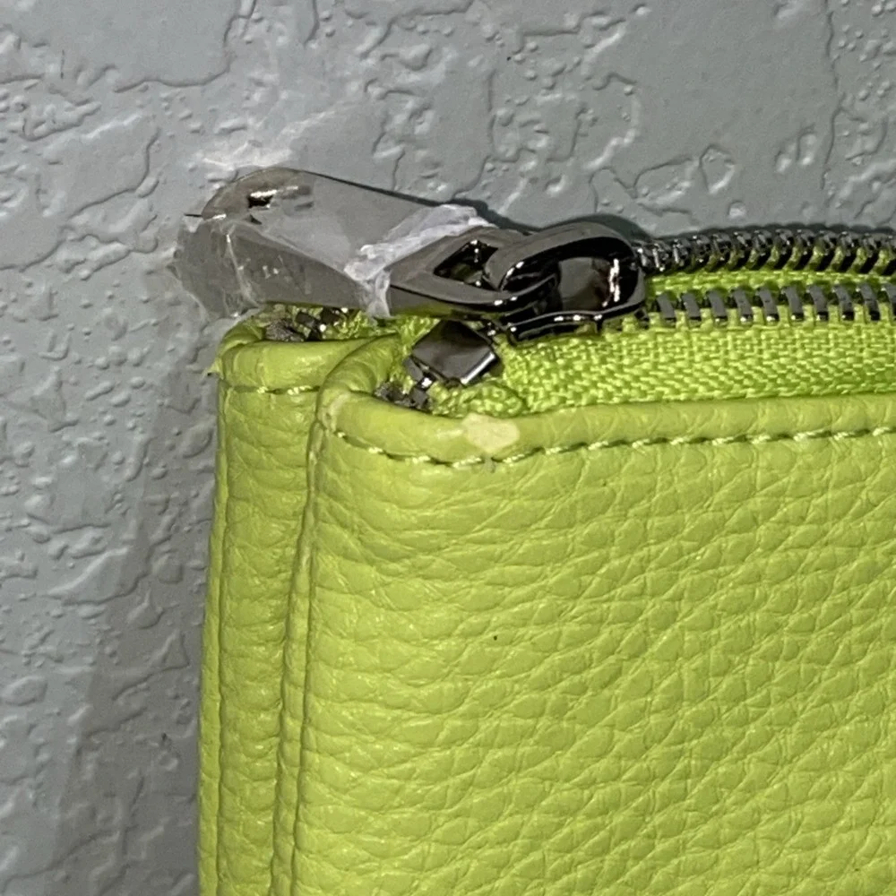 THIRTY-ONE Jewell Street Style Handbag Citrus Lime Green Pebbled Crossbody Purse